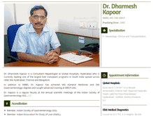 Tablet Screenshot of drdharmeshkapoor.com